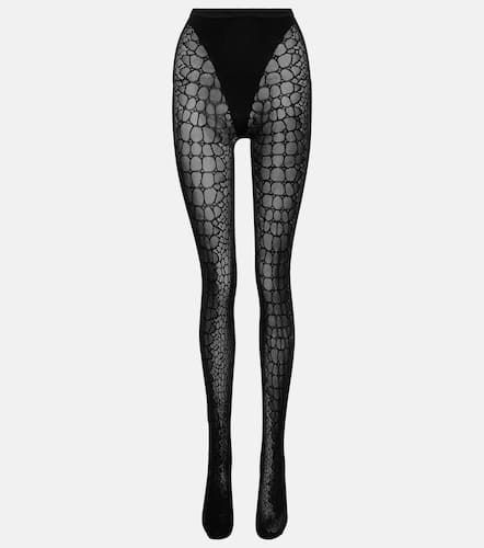 AlaÃ¯a Croc-effect tights - Alaia - Modalova