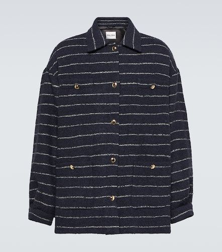 Striped wool-blend boucle jacket - Miu Miu - Modalova