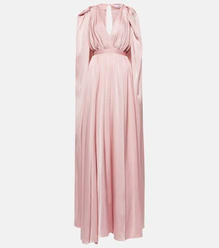 Safiyaa Draped satin cape gown - Safiyaa - Modalova