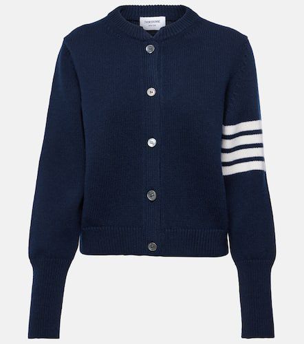 Bar intarsia wool cardigan - Thom Browne - Modalova