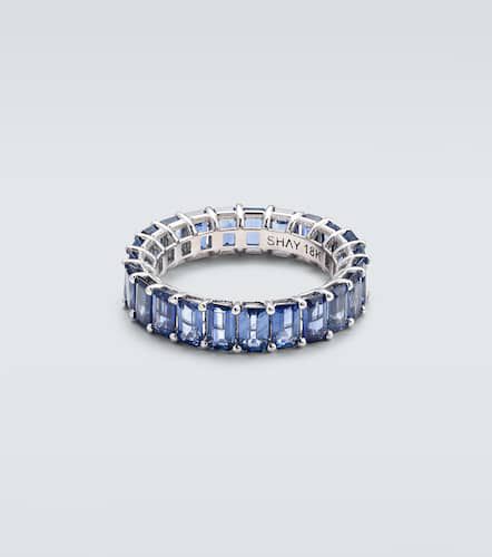 Eternity 18kt white gold ring with sapphires - Shay Jewelry - Modalova