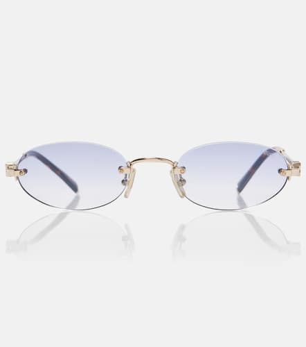 Miu Miu Logo oval sunglasses - Miu Miu - Modalova