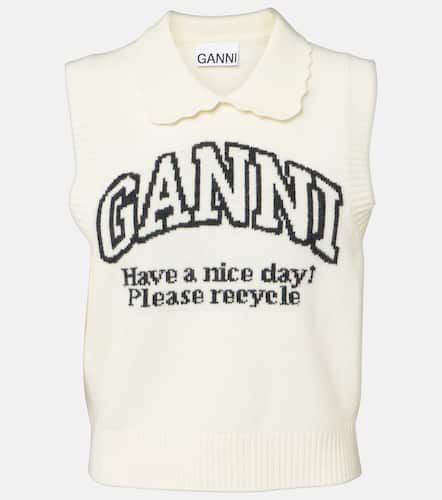 Ganni Gilet in misto lana - Ganni - Modalova