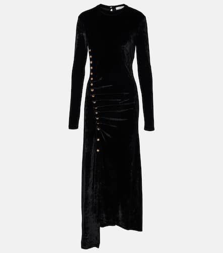 Embellished ruched velvet midi dress - Rabanne - Modalova