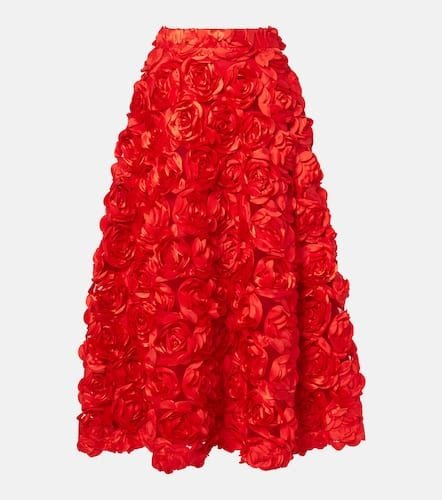 Floral-appliquÃ© tulle midi skirt - Rotate - Modalova