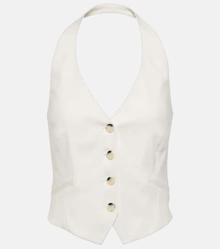 Arabella halterneck linen-blend vest - Veronica Beard - Modalova