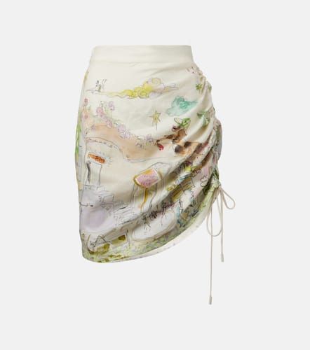 AlÃ©mais Anouk printed gathered linen miniskirt - Alemais - Modalova