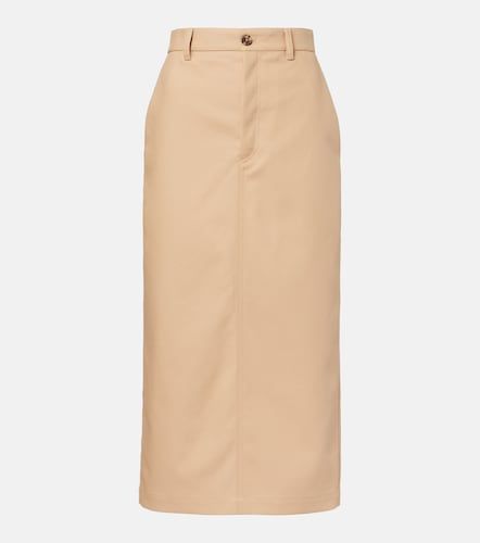 Falda midi de algodón de tiro alto - Wardrobe.NYC - Modalova
