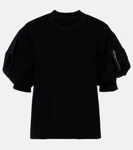 Cotton twill and jersey T-shirt - Sacai - Modalova