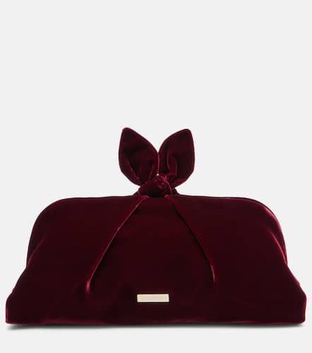 Bow Tie Small velvet clutch - Aquazzura - Modalova
