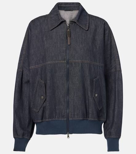 Denim bomber jacket - Brunello Cucinelli - Modalova