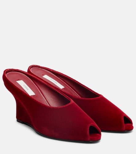 Mules con cuña de terciopelo - Toteme - Modalova