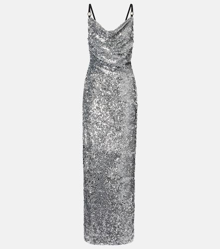 Abito lungo drappeggiato con paillettes - Coperni - Modalova