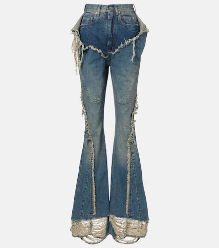 Jeans flared Silvered con efecto desgastado - Rick Owens - Modalova