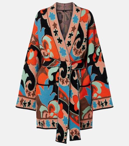 Jacquard wool-blend wrap cardigan - Etro - Modalova