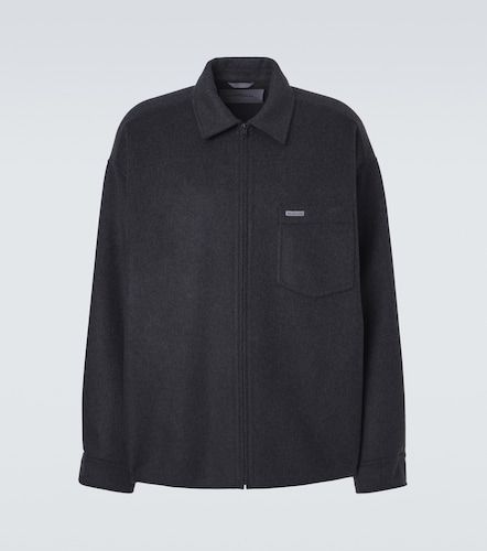 Giacca camicia in misto lana con zip - Balenciaga - Modalova