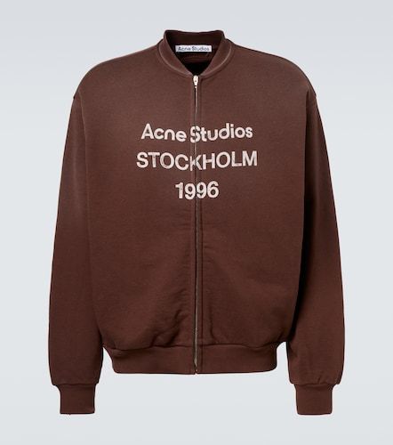 Sudadera en mezcla de algodón con logo - Acne Studios - Modalova