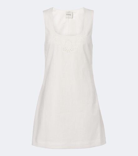 Vestido corto Odette en mezcla de ramio y algodón - Posse - Modalova