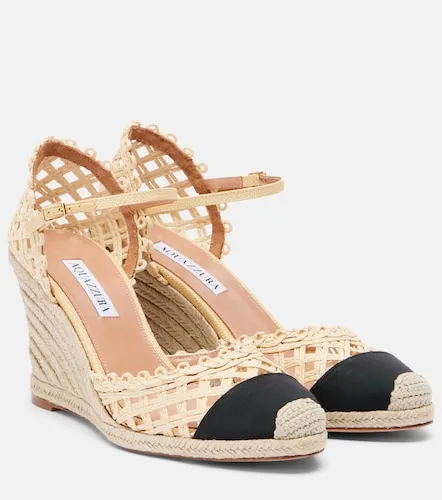 Sunburst raffia espadrille wedges - Aquazzura - Modalova