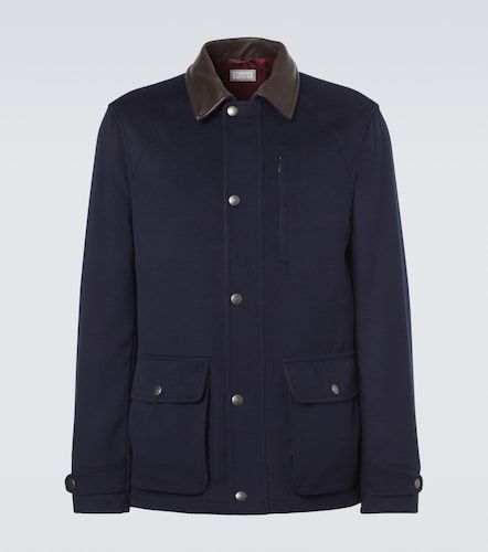 Jacke aus Wolle mit Leder - Brunello Cucinelli - Modalova