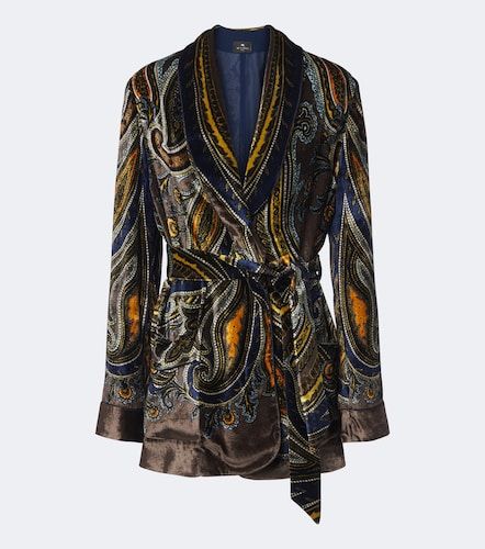 Etro Wickelblazer aus Samt - Etro - Modalova