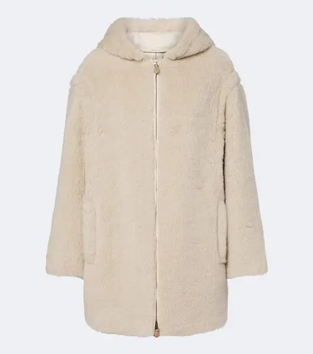 Hooded alpaca, wool, and silk zip-up coat - Max Mara - Modalova