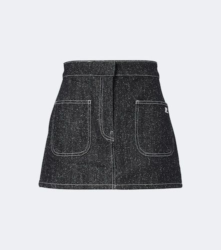 Courrèges Minifalda de tweed en mezcla de algodón - Courreges - Modalova