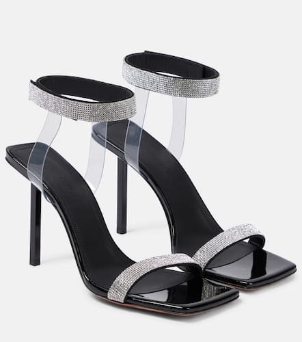 Rih embellished patent leather sandals - Amina Muaddi - Modalova