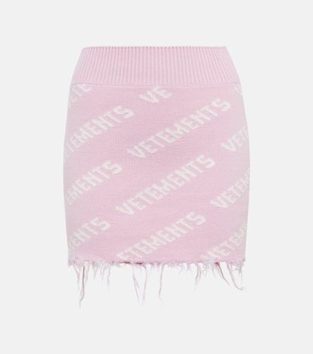 Vetements Logo wool miniskirt - Vetements - Modalova