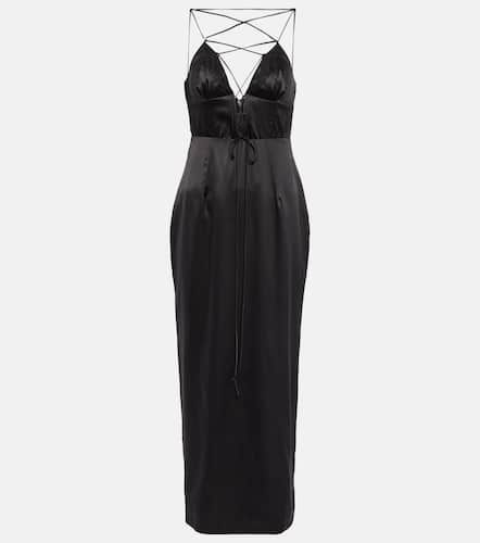 Silk-blend satin maxi dress - Alessandra Rich - Modalova