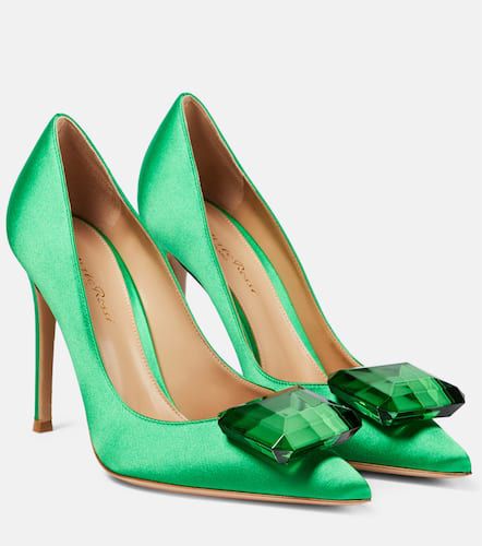 Embellished satin pumps - Gianvito Rossi - Modalova