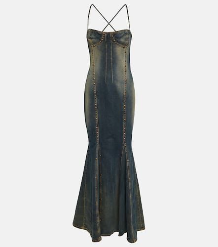 Blumarine Embellished denim gown - Blumarine - Modalova