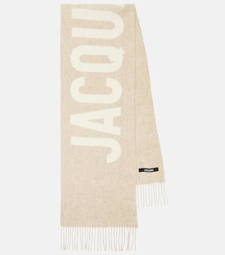 Logo jacquard virgin wool scarf - Jacquemus - Modalova