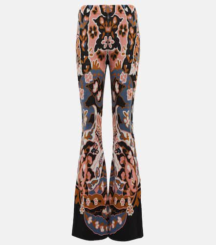 Floral high-rise flared wool pants - Etro - Modalova