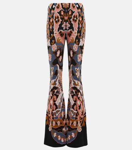 Pantaloni flared in lana con stampa - Etro - Modalova