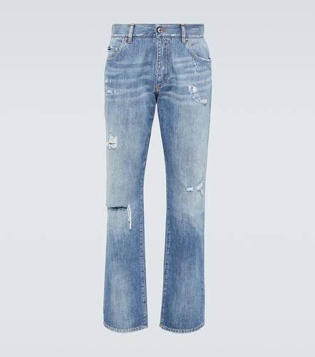 Distressed straight jeans - Dolce&Gabbana - Modalova