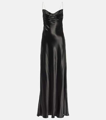 Robe longue en satin à ornements - Miu Miu - Modalova