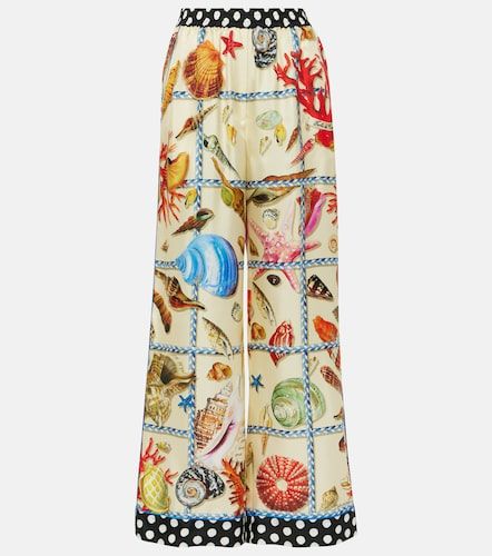 Pantaloni a palazzo Capri in seta - Dolce&Gabbana - Modalova