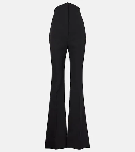 Pantalones flared de lana de tiro alto - McQueen - Modalova