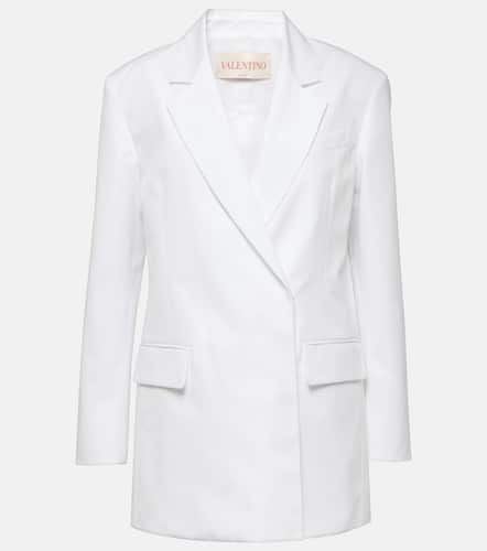 Double-breasted cotton poplin blazer - Valentino - Modalova