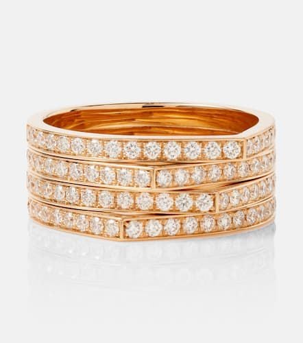 Antifer 4 rows 18kt rose gold ring with diamonds - Repossi - Modalova