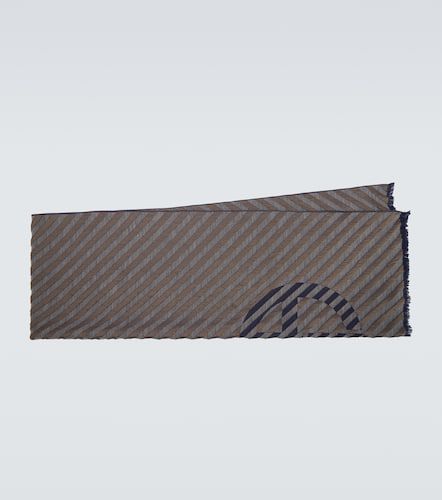Logo chevron wool and cashmere-blend scarf - Giorgio Armani - Modalova