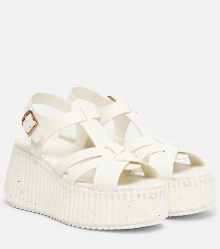 Nama 80 leather platform sandals - Chloe - Modalova