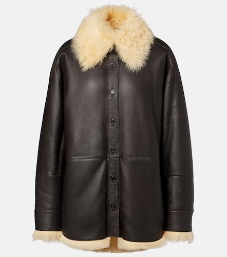 Chaqueta Lessora de piel con borrego - Acne Studios - Modalova