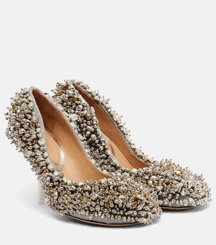 Embellished leather-trimmed pumps - Dries Van Noten - Modalova