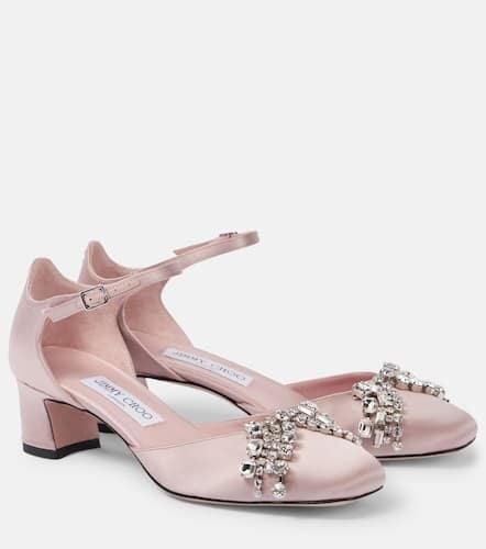 Veriti 45 embellished satin pumps - Jimmy Choo - Modalova