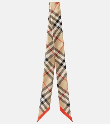 Check silk twill scarf - Burberry - Modalova