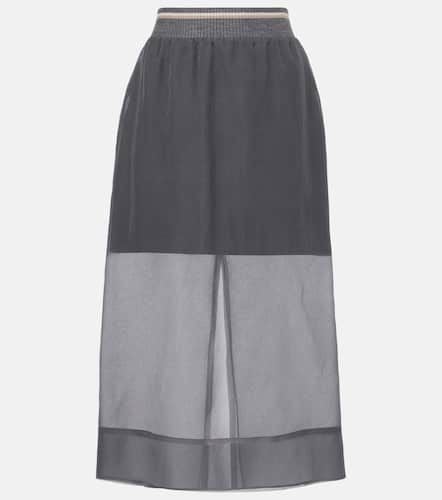 Sheer silk midi skirt - Brunello Cucinelli - Modalova