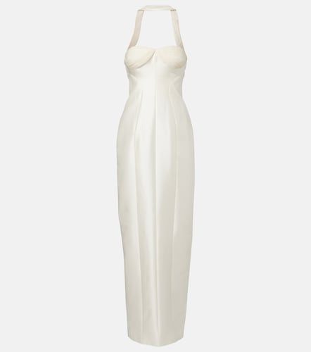 Bridal Lette wool and silk bustier gown - Danielle Frankel - Modalova