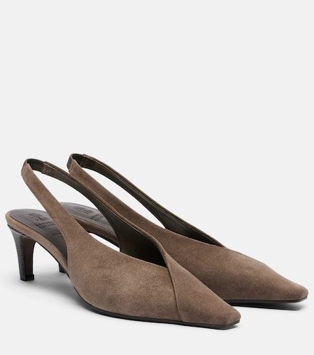 Suede slingback pumps - Brunello Cucinelli - Modalova